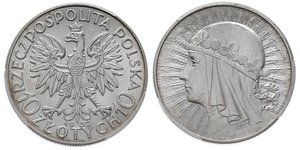 10 Злотый Польская Республика (1918 - 1939) Серебро Ядвига (королева Польши)