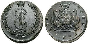 10 Копейка Российская империя (1720-1917) Медь Екатерина II (1729-1796)