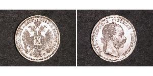 10 Крейцер Австро-Венгрия (1867-1918) Серебро Франц Иосиф I (1830 - 1916)