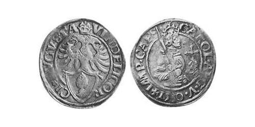 10 Крейцер Аугсбург (1276 - 1803) Серебро Карл V император Св. Римской империи  (1500-1558)