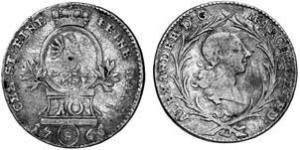 10 Крейцер Ансбах (1398–1792) Срібло Charles Alexander, Margrave of Brandenburg-Ansbach (1736 – 1806)