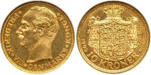 10 Крона Данія Золото Frederick VIII of Denmark (1843 - 1912)