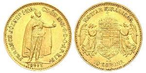 10 Крона Королiвство Угорщина (1000-1918) Золото Франц Иосиф I (1830 - 1916)
