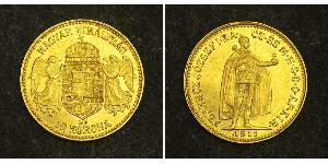 10 Крона Королевство Венгрия (1000-1918) Золото Франц Иосиф I (1830 - 1916)