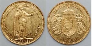 10 Крона Королевство Венгрия (1000-1918) Золото Франц Иосиф I (1830 - 1916)
