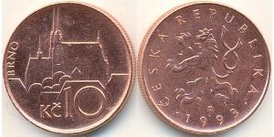 10 Крона Czech Republic (1993 - ) Мідь/Залізо 