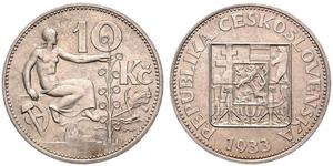10 Крона Чехословакія (1918-1992) Срібло 