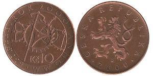 10 Крона Czech Republic (1993 - ) Сталь/Медь 