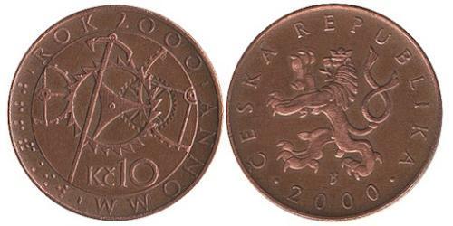 10 Крона Czech Republic (1993 - ) Сталь/Медь 