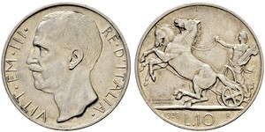 10 Лира Kingdom of Italy (1861-1946) Серебро Виктор Эммануил III (1869 - 1947)