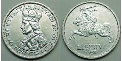 10 Лит Литва (1991 - ) Серебро Витовт