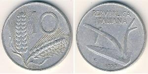10 Ліра Італійська Республіка (1946 - ) Алюміній 