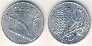 10 Ліра Італійська Республіка (1946 - ) Алюміній 