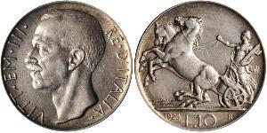 10 Ліра Kingdom of Italy (1861-1946) Срібло Віктор Емануїл III (1869 - 1947)