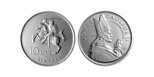 10 Літ Литва (1991 - ) Нікель/Мідь 