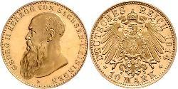 10 Марка null Золото Georg II, Duke of Saxe-Meiningen