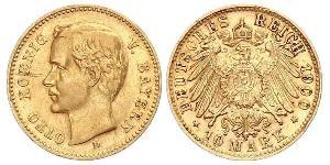 10 Марка Королівство Баварія (1806 - 1918) Золото Otto of Bavaria (1848 – 1916)