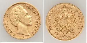 10 Марка Королівство Баварія (1806 - 1918) Золото Людвиг I (король Баварії)(1786 – 1868)
