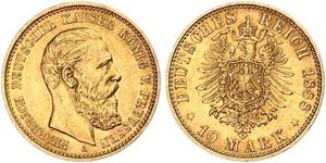 10 Марка Королівство Вюртемберг Золото Charles I of Württemberg