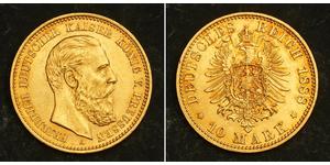 10 Марка Королівство Пруссія (1701-1918) Золото Фрідрих Вільгельм III, король Пруссії  (1770 -1840)
