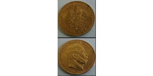 10 Марка Королівство Пруссія (1701-1918) Золото Wilhelm I, German Emperor (1797-1888)