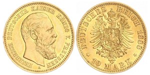 10 Марка Королівство Пруссія (1701-1918) Золото Фрідрих Вільгельм III, король Пруссії  (1770 -1840)