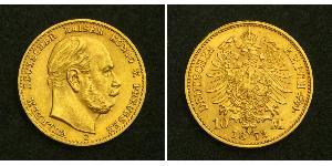 10 Марка Королівство Пруссія (1701-1918) Золото Wilhelm I, German Emperor (1797-1888)