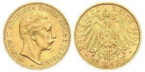 10 Марка Королівство Пруссія (1701-1918) Золото Wilhelm II, German Emperor (1859-1941)
