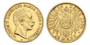 10 Марка Королівство Пруссія (1701-1918) Золото Wilhelm II, German Emperor (1859-1941)