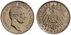 10 Марка Королівство Саксонія (1806 - 1918) Золото Frederick Augustus III of Saxony (1865-1932)