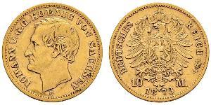 10 Марка Королівство Саксонія (1806 - 1918) Золото 