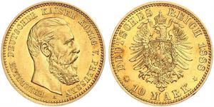 10 Марка Пруссия (королевство) (1701-1918) Золото Фридрих Вильгельм III, король Пруссии (1770 -1840)