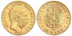 10 Марка Саксония (королевство) (1806 - 1918) Золото 