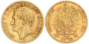 10 Марка Саксония (королевство) (1806 - 1918) Золото 
