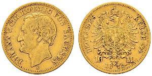 10 Марка Саксония (королевство) (1806 - 1918) Золото 