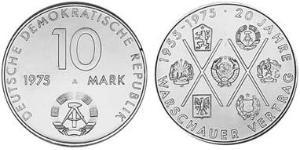 10 Марка Германская Демократическая Республика (1949-1990) Никель/Медь 