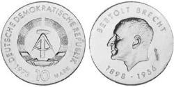 10 Марка Германская Демократическая Республика (1949-1990) Серебро 