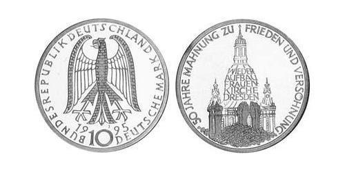 10 Марка Федеративная Республика Германия (1990 - ) Серебро 