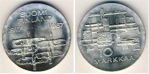 10 Марка Финляндия (1917 - ) Серебро 