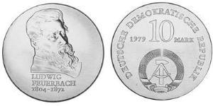 10 Марка Німецька Демократична Республіка (1949-1990) Срібло 
