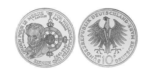 10 Марка Федеративна Республіка Німеччина (1990 - ) Срібло 