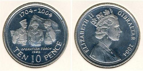 10 Пенни Gibraltar (1704 - ) Никель/Медь 