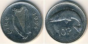 10 Пені Ірландія (1922 - ) Нікель/Мідь 