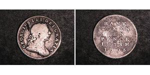 10 Пені Ірландія (1922 - ) Срібло Георг III (1738-1820)