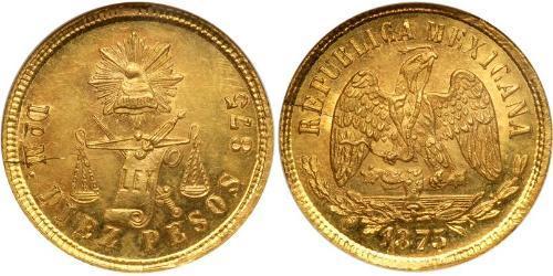 10 Песо Соединённые Штаты Мексики (1867 - ) Золото 