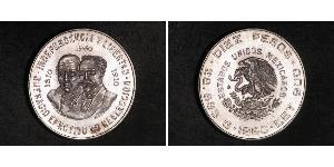 10 Песо Соединённые Штаты Мексики (1867 - ) Серебро Miguel Hidalgo