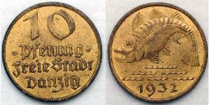 10 Пфенниг Данциг/Гданьск  (1454-1793) Алюминий/Бронза 
