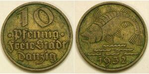 10 Пфенниг Данциг/Гданьск  (1454-1793) Алюминий/Бронза 
