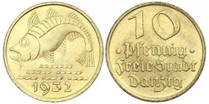 10 Пфенниг Данциг/Гданьск  (1454-1793) Алюминий/Бронза 