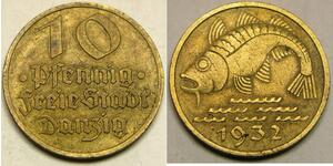 10 Пфенниг Данциг/Гданьск  (1454-1793) Алюминий/Бронза 